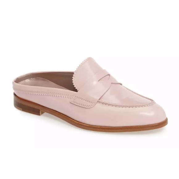 AGL Preppy Blush Patent Leather Penny Loafer Mule Slides Size 6 / EU 36 - Picture 1 of 13